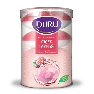 صابون گیاهی دورو DURU لیوانی ۴عددی با رایحه گل ۴۰۰گرم