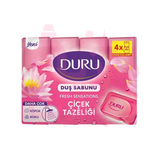 صابون حمام دورو DURU با رایحه گل های بهاری بسته ۴عددی 650گرم
