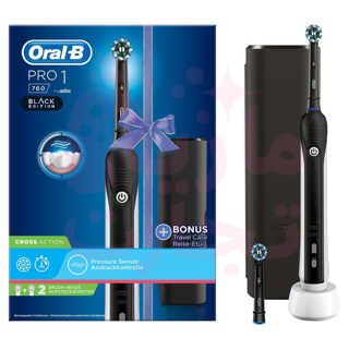مسواک برقی اورالبی ORAL-B سری کراس اکشن مدل پرو ۱ ۷۶۰ PRO 1 دارای ۲یدک همراه جعبه مسافرتی