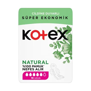 نوار بهداشتی کوتکس kotex مدل نچرال ۵قطره بسته ۱۶عددی