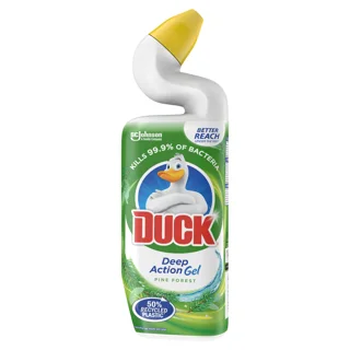 ژل جرمگیر سرویس بهداشتی داک DUCK حاوی ضد عفونی کننده با رایحه کاج حجم ۷۵۰میل