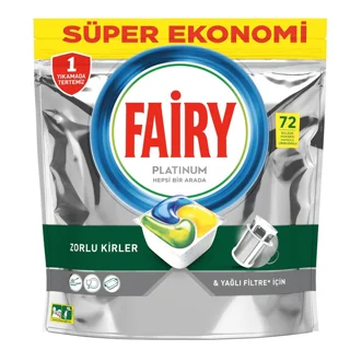 قرص ماشین ظرفشویی فیری FAIRY سری پلاتینیوم تعداد ۷۲عددی