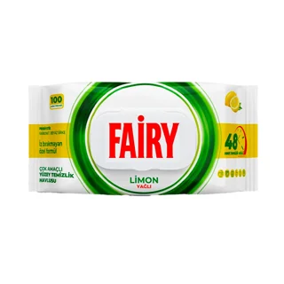 دستمال سطوح چند منظوره فیری FAIRY با رایحه لیمویی بسته ۱۰۰عددی