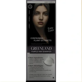 شامپو رنگ مو گیاهی گرینلند GREENLAND با رنگ بنفش حجم ۵۰۰میل