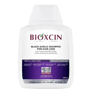 شامپو سر بیوکسین BIOXCIN مدل سیر سیاه ضد ریزش حجم ۳۰۰میل(واردات قانونی ارسال از منطقه آزاد ارس)