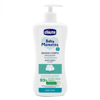 شامپو بدن کودک چیکو Chicco سری بیبی مامنت مدل TENDERNESS با ۹۳%فرمولاسیون طبیعی حجم ۵۰۰میل