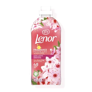 مایع خوشبوکننده لباس لنور LENOR مدل ۴۸بار مصرف با رایحه شکوفه های گیلاس و گل مریم‌ حجم ۱۲۰۰میل