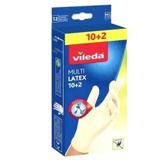 دستکش لاتکس ویلدا vileda مدل مولتی لاتکس بسته ۱۲عددی
