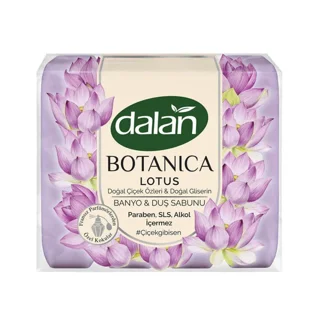 صابون حمام گلیسیرین دالان dalan سری بوتانیکا با رایحه لوتوس تعداد ۴ عددی ۶۰۰گرم