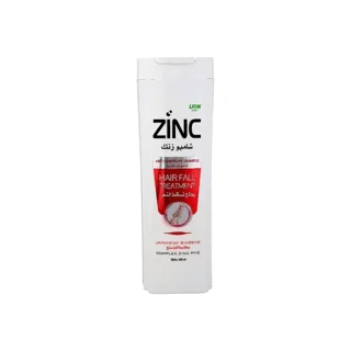 شامپو سر ضد شوره زینک ZINC مدل HAIR FALL TREATMENT حاوی عصاره جنسینگ حجم ۳۴۰میل
