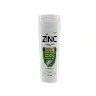 شامپو سر ضد شوره زینک ZINC مدل REFRESHING COOL حاوی عصاره چای سبز و نعناع حجم ۳۴۰میل