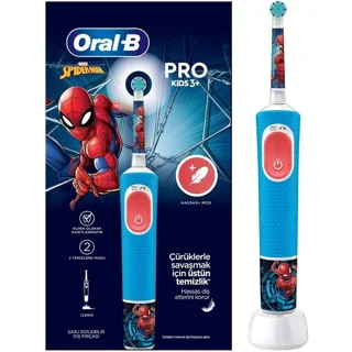مسواک برقی بچگانه اورالبی ORAL-B مدل +PRO KIDS 3 با طرح اسپایدرمن