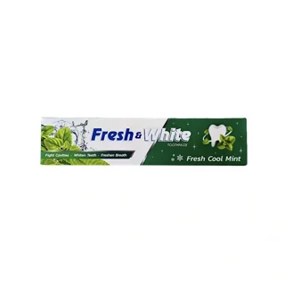 خمیردندان گیاهی فرش وایت FRESH & WHITE با عصاره نعناع خنک ۱۶۰گرم