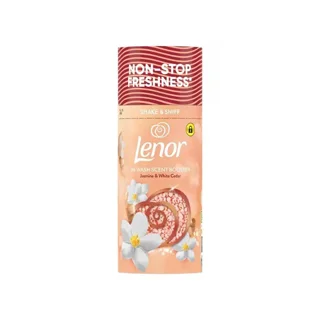 بوستر خوشبو کننده لباس لنور Lenor مدل JASMINE & WHITE CEDAR وزن ۱۵۵گرم