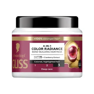ماسک مو ۴ در ۱ گلیس GLISS مدل COLOR RADIANCE حجم ۴۰۰میل(واردات قانونی ارسال از منطقه آزاد ارس)