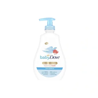 شامپو سر و بدن کودک داو Dove مدل sensitive skin care بدون سولفات حجم ۴۰۰میل