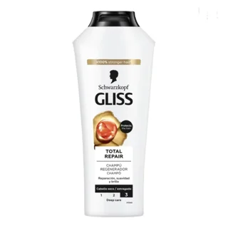 شامپو سر آلمانی گلیس GLISS مدل TOTAL REPAIR حجم ۴۰۰میل(واردات قانونی ارسال از منطقه آزاد ارس)