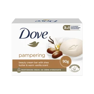 صابون داو Dove مدل صورتی pampering با رایحه کره شی و وانیل وزن ۹۰گرم