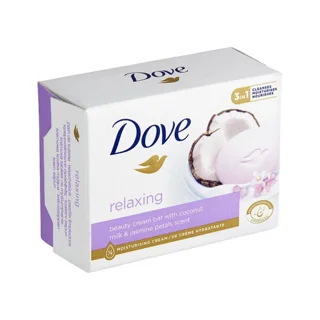 صابون داو Dove مدل Relaxing با رایحه شیر نارگیل و گل یاس وزن ۹۰گرم