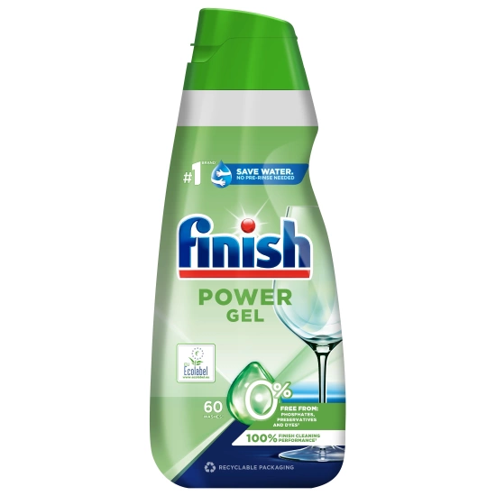 ژل ماشین ظرفشویی اسپانیایی فینیش finish مدل سبز مناسب ۶۰بار مصرف حجم ۹۰۰میل