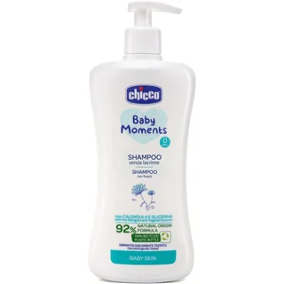 شامپو سر چیکو CHICCO BABY MOMENTS بدون اشک با ۹۲٪ فرمولاسیون طبیعی ۵۰۰میل