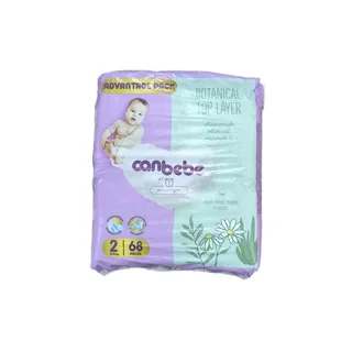 پوشک بچه جان ببه  canbebe آونتاژ سایز۲ بسته ۶۸عددی