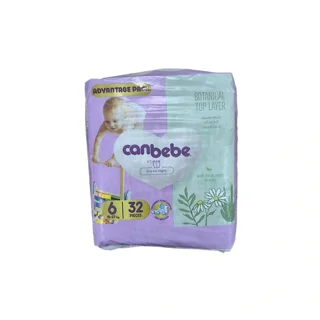 پوشک بچه جان ببه canbebe آونتاژ سایز6 بسته ۳۲عددی
