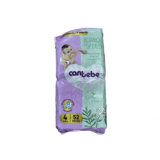 پوشک بچه جان ببه canbebe آوانتاژ سایز۴ بسته ۵۲عددی