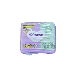 پوشک بچه جان ببه canbebe آونتاژ سایز۵ بسته ۴۰عددی