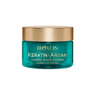 ماسک مو بازسازی کننده بیوکسین BIOXCIN حاوی کراتین و آرگان حجم ۲۲۵میل