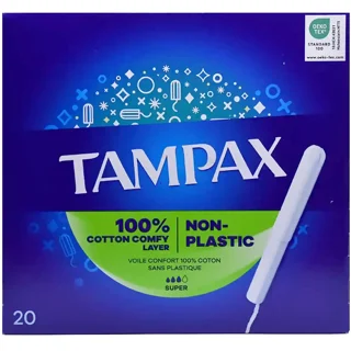 تامپون تامپکس TAMPAX مدل سوپر بسته ۲۰عددی