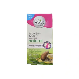 چسب موبر ویت Veet مناسب انواع پوست حاوی روغن آرگان بسته ۲۰عددی