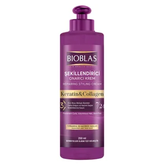 کرم مو بیوبلاس BIOBLAS حاوی کراتین و کلاژن مخصوص موهای فر حجم 250 میل