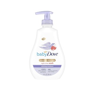 شوینده شب سر و بدن کودک داو Dove مدل calming moisture بدون سولفات حجم ۴۰۰میل
