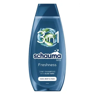 شامپو مردانه 3IN1 شاوما Schauma مدل FRESHNESS با رایحه آلورا حجم ۴۰۰میل