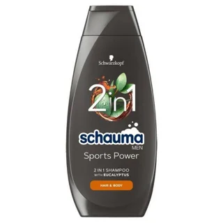 شامپو سر و بدن شاوما schauma مدل SPORTS POWER حاوی عصاره اکالیپتوس حجم ۴۰۰میل