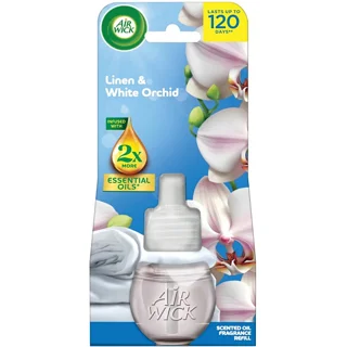 یدک دستگاه خوشبوکننده هوا ۱۲۰ روزه ایرویک AIR WICK مدل Linen & White Orchid حجم ۱۹میل