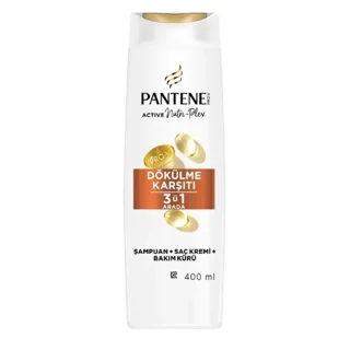 شامپو سر ضد ریزش ۳در۱ پنتن PANTENE مدل DOKULME KARSITI حجم ۴۰۰ میل