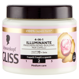 ماسک مو ۴ در ۱ گلیس GLISS مدل ILLUMINATE مناسب موهای شکننده و کدر حجم ۴۰۰ میل