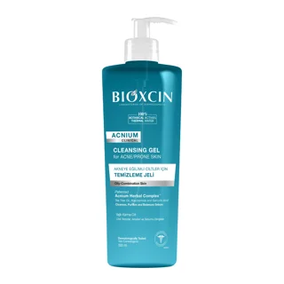 ژل شستشوی صورت بیوکسین BIOXCIN مدل ACNIUM مناسب پوست چرب و جوش دار حجم ۵۰۰ میل