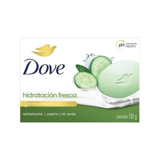 صابون آلمانی داو DOVE مدل Hidratacion fresca حاوی عصاره خیار و چای سبز وزن ۱۳۵ گرم