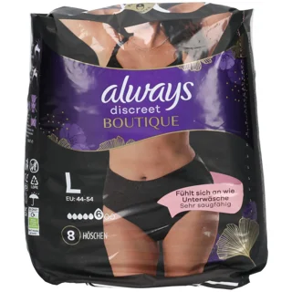نوار بهداشتی شورتی آلویز always مدل شش قطره سایز لارج L بسته ۸ عددی