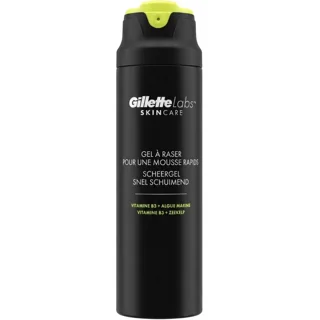 ژل اصلاح ژیلت Gillette مشکی سری Labs حاوی ویتامین B5 حجم ۱۹۸ میل