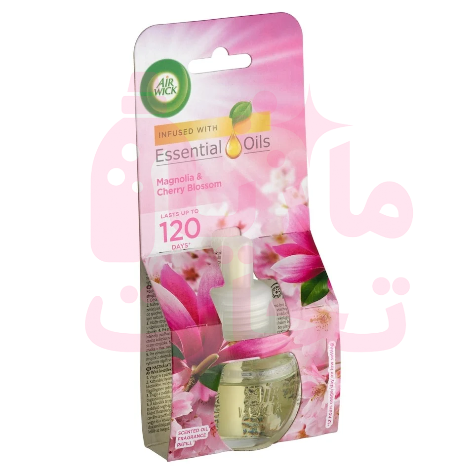 یدک دستگاه خوشبوکننده هوا برقی ایرویک مدل magnolia & cherry blossom با رایحه نارگیل و گل یاس حجم ۱۹میل