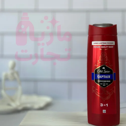 شامپو سه فاز مناسب سر صورت و بدن اولد اسپایسold spice مدل CAPTAIN حجم ۴۰۰میل