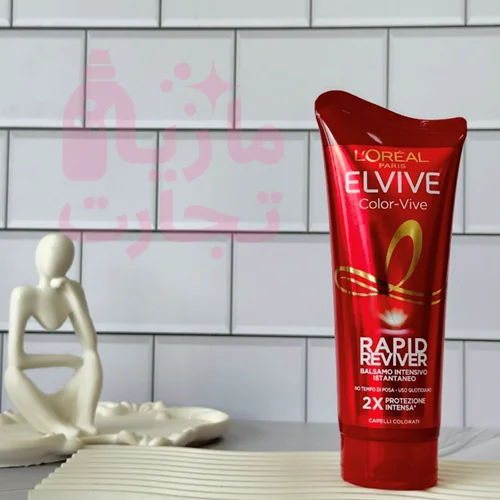 نرمکننده مغذي و احياكننده فوري مو لورال L'OREAL سری ELVIVE مناسب موهاي رنگ شده 180ميل