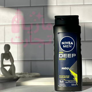 شامپو سه فاز نیوا NIVEA MEN مدل DEEP SPORT حجم ۵۰۰میل