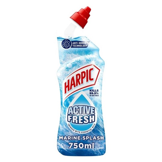 ژل جرمگیر و تمیزکننده توالت هارپیک HARPIC سری ACTIVE FRESH با رایحه اقیانوسی حجم ۷۵۰میل