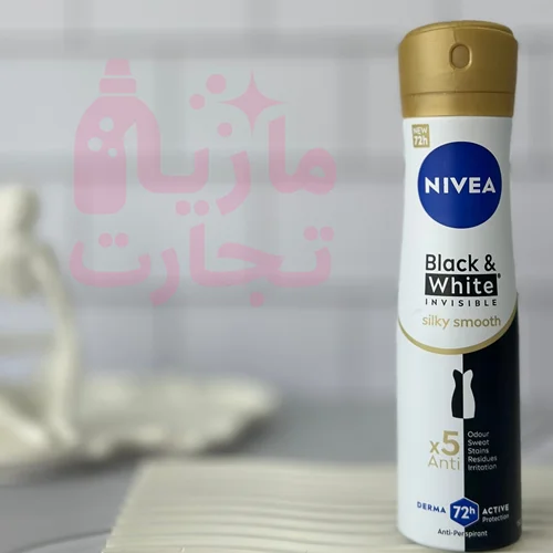 اسپری ضدتعریق زنانه نیوا NIVEA مدل Black & White حجم ۱۵۰میل
