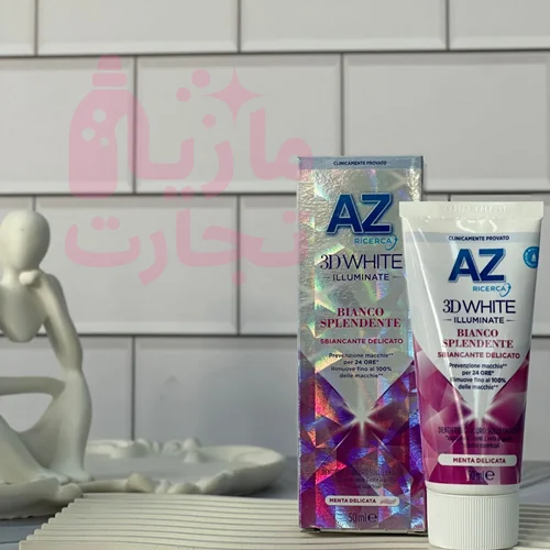 خمیر دندان آز AZ سری ILLUMINATE مدل سفید و روشن کننده BIANCO SPLENDENTE حجم ۵۰میل
